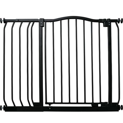 Bettacare Curved Top Dog Gate, 107cm - 116cm, Matt Black, Pressure Fit Pet Gate for Dog and Puppy, Pet and Dog Barrier (1/4)