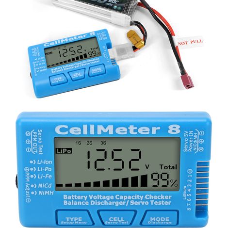 Batteriedetektor, Balancerentlader, Servotester, blau (1/5)