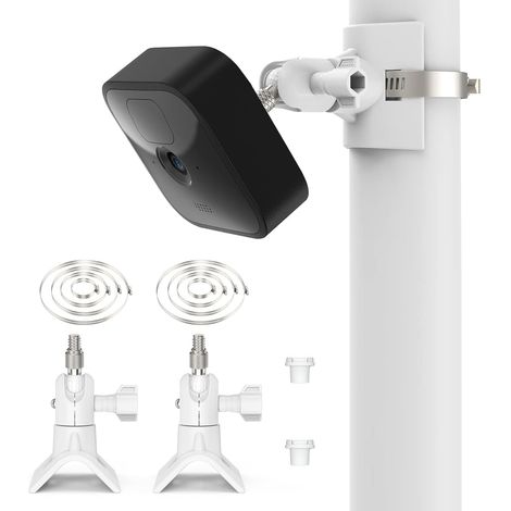 Supporte de Montage sur Poteau Compatible avec la Nouvelle Caméra Blink (Extérieur 4), Caméra Blink Intérieur/Extérieur/Mini/Mini2/XT/XT2 (Caméra NON Incluse), Blanc 2PCS (1/4)