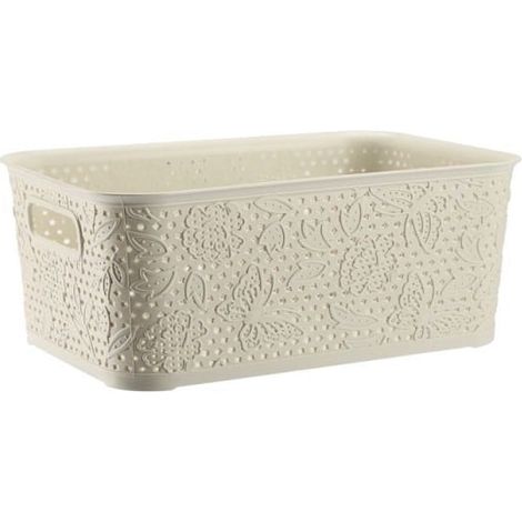 Cestino contenitore organizer elegante 5 L crema