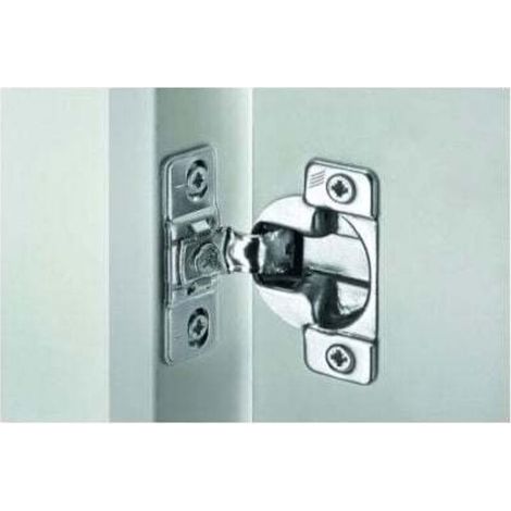 Cerniera per mobili con chiusura automatica – Acciaio nichelato – Diametro 35 mm – Apertura 110° – Profondità 11 mm