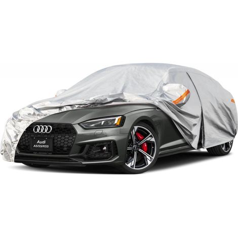 Vollgarage Autoplane Wasserdicht Atmungsaktiv für Audi A5 (2009-2025) Silber (1/5)
