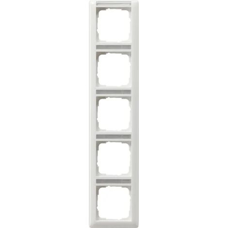 Gira Abdeckrahmen 5f senkr. BSF System 55 Reinweiß [111503], 1115 03