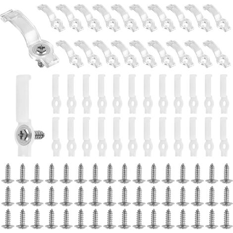 200 Pièces Clip De Fixation pour Bande Led 10mm, Clips de Bande Lumineuse (1/5)