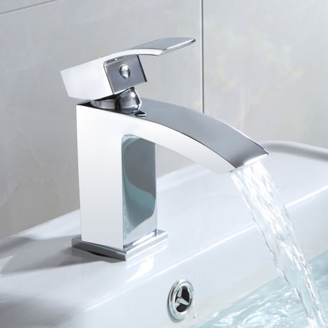 Arke Contemporary Basin Sink Chrome Mono Mixer Tap & Waste