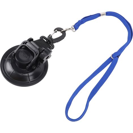 Laisse de bain pour chien avec ventouse, réglable, pour chien et chat, avec corde de sécurité fixe pour la douche, le bain et le toilettage, bleue, taille L (1/5)