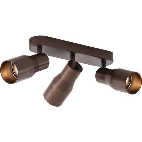 Rounded Ceiling Spotlight Dark Bronze GU10 50mm 3-Light - Stanley