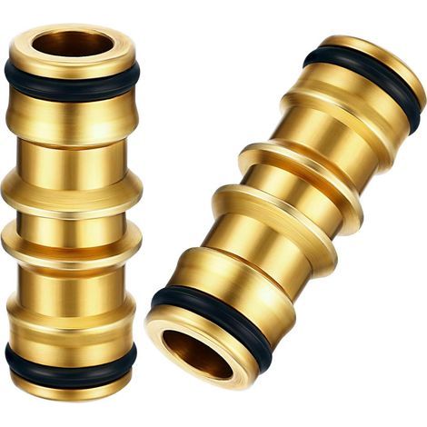 Raccord double mâle en laiton pour tuyau d'arrosage (1/5)