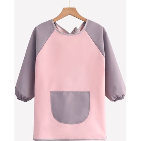 Tablier/couvre-peinture pour enfants, imperméable, à manches longues et poches, pouvant également servir de tablier de cuisine, idéal pour les activités artistiques telles que la peinture, le coloriag (1/4)
