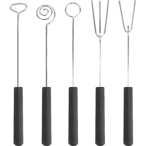 5 fourchettes à chocolat en acier inoxydable