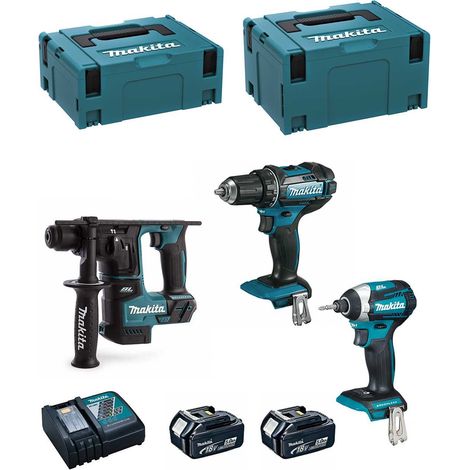 MAKITA Kit 18V MSL3P2 (DHR171 + DDF482 + DTD154 + 2 x 5,0 Ah + DC18RC + MAKPAC 2 + MAKPAC 3) (1/5)