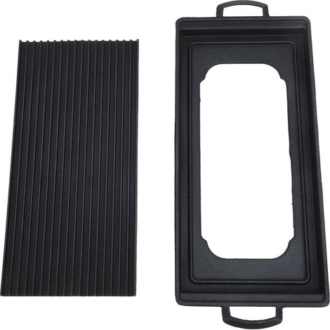 Mini Barbecue Gril en Alliage d’Aluminium Chauffage Rapide et Uniforme Poêle à Charbon Multifonctionnel pour Maison 38x18cm (1/5)