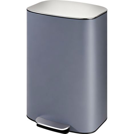 50L Kitchen Bin with Soft-Close Lid Stay-Open Function, Stainless Steel Pedal Bin with Removable Inner Bucket, Carry Handle for Kitchen, Office, Home, Grey (1/5)
