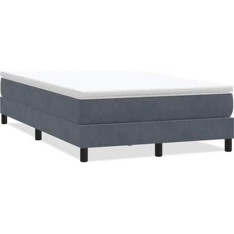 Maison Exclusive - Cama box spring sin colchón gris oscuro tercio (1/5)