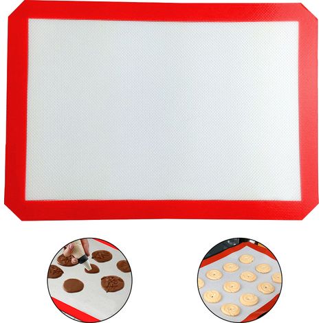 Tapis De Cuisson En Silicone - 42 x 29,5 cm - Résistant Jusqu'à 250 °C - Pour Plaques Et Plats De Four - Lot De 2 (1/5)