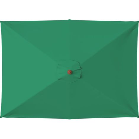 Parasol avec mât, Parasol pour Balcon Jardin Plage Terrasse, en bois 150 x 200 cm Vert OIB2376E (1/5)