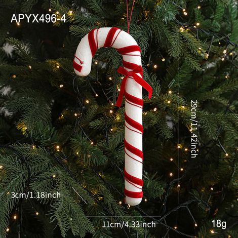 Suspension sucre d'orge de Noël-29 cm-Rouge-Convient pour les arbres de Noël, les rideaux, les balcons, les chambres d'enfants (1/2)