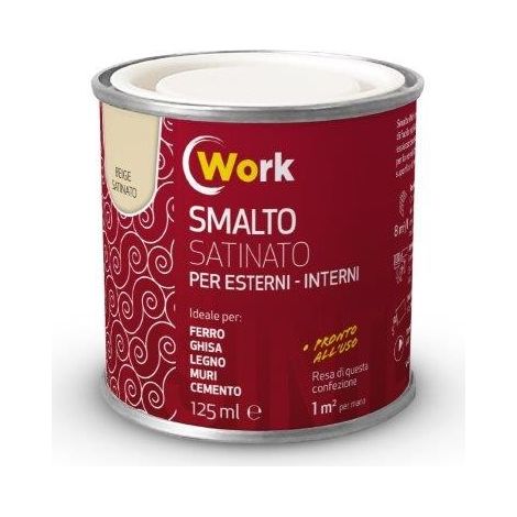 WORK SMALTO  SOLVENTE 125ML BEIGE SATINATO
