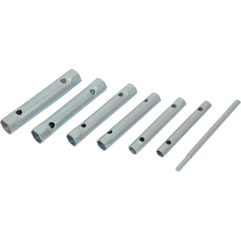 Dapetz ® 6PCS Shower Valve Socket Wrench Set with Tommy Bar 10mm - 19mm Hex Metric Box Spanner Wrench Monobloc Tap Spanner Back Nut Tap Spanner Set for Plumbing, Installations, and Vehicle Repairs (1/5)
