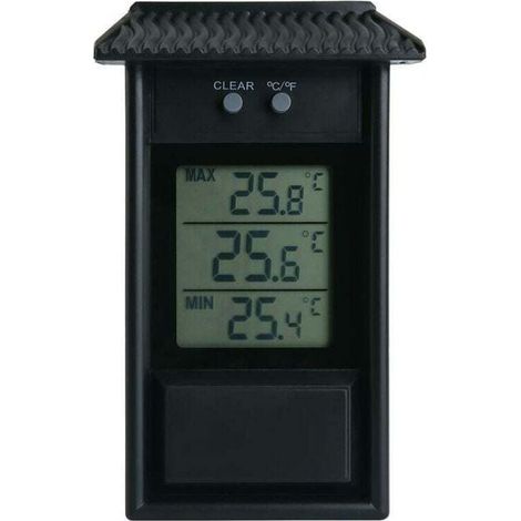 Elektronisches Außenthermometer Außenthermometer Elektronisches Thermohygrometer Wasserdichtes Kühlschrankthermometer Größe Temperaturwertspeicherfunktion 13,2 x 8 x 3 (cm) Schwarz 1 Stück (1/3)