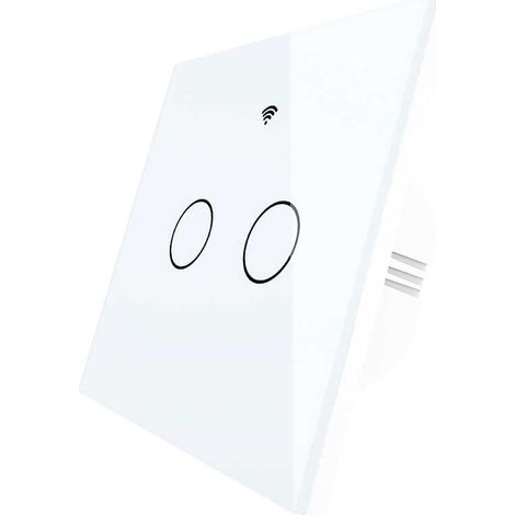 Interruttore Da Incasso Scatola 502, Touch, Bianco, WIFI 2.4G Matter, TUYA, Smart Life,Apple Home, Google Home, Alexa, SmartThings, 10A, AC 90-250V, 50/60HZ, 86X86X30mm, IP20, Disponibili 1,2,3 Tasti 
