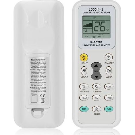 Télécommande Universelle Climatiseur, Compatible avec Gree, Beauty, Xiaomi, Haier, Toshiba, Panasonic et d' Marques de Climatiseurs (1/5)