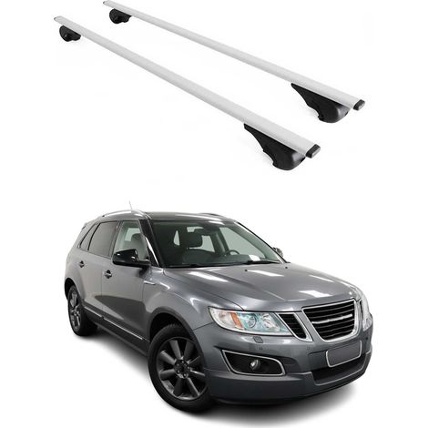 OMAC Dachträger Querträger für Saab 9-4X 2011-2012 – Abschließbar – Max. 75 kg – 2 Stangen Stahl Silber (1/5)