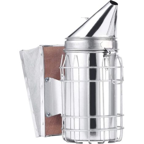 Ahumador de Colmenas con Tablero de protección contra el Calor Equipo de Apicultura de Hierro, Tablero de protección contra el Calor de Acero Inoxidable Equipo para Fumar Abejas de Apicultura (1/3)