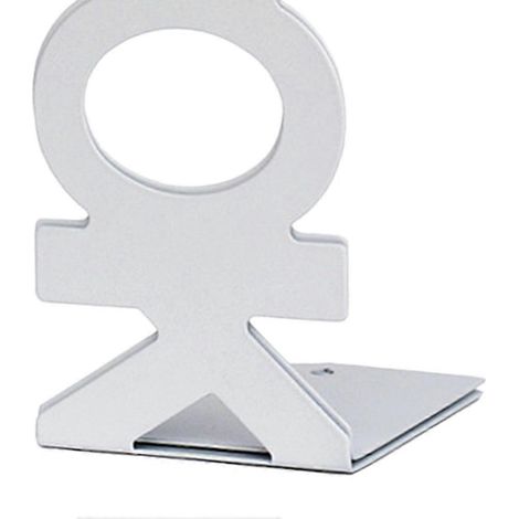 Organizzatore per libri da scrivania, fermalibri rettangolari in metallo bianco antiruggine, 1 set