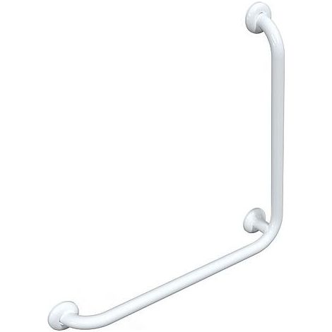Poignée coudée Elida Classic 90° blanc brillant antibactérien LxHxP : 500x500x100mm