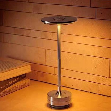 TuseRxln LED-Tischlampe, wiederaufladbar, ohne Akku, 2000 mAh, variable Intensität, USB, für den Salon – Doré