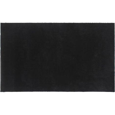 Tapis de porte noir 90x150 cm fibre de coco touffeté (1/5)