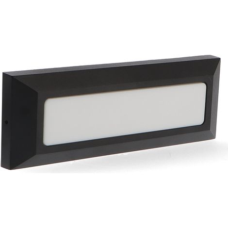 IluminaShop - Baliza de Superficie LED  Long Rectangular Negro 5W IP54  Blanco Calido 3000K (1/5)