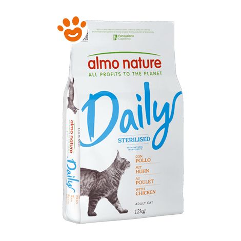 Almo Nature Cat Adult Daily Sterilised con Pollo - Almo Nature Cat Adult Daily Sterilised con Pollo - Sacco Da 12 Kg