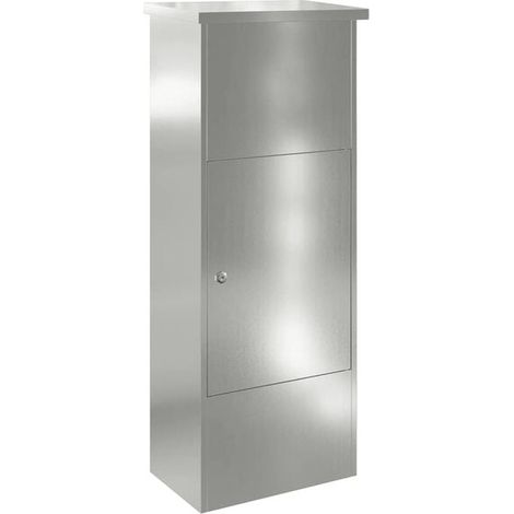 Boîte de dépôt de colis avec espace de rangement, noire, 44,5 x 29 x 110,5 cm (1/5)