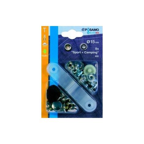 Botón de presión no Sew "Sport + Camping" 15 mm (diámyro interior) (por 5)