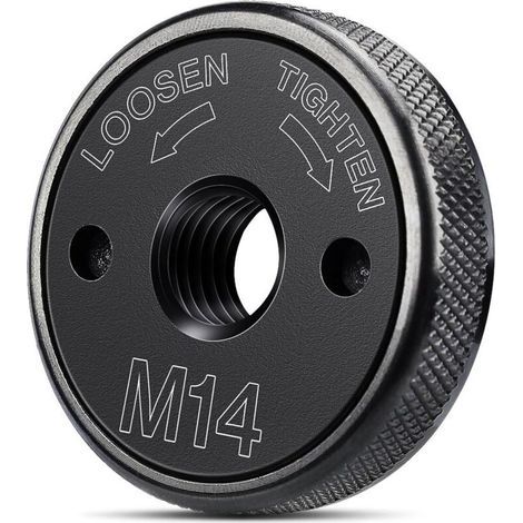 Écrou de serrage rapide SDS Clic M14, pour toutes les meuleuses d'angle AEG, Black & Decker, Dewalt, Flex, Hitachi, Metabo, Makita etc (1/4)