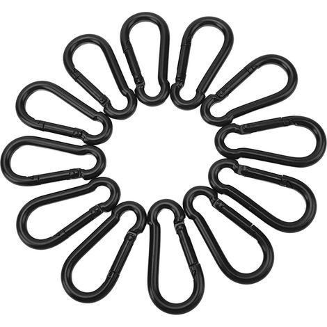 12 anneaux en D ancrage arrimage avec mousquetons pour camion plateau remorque, fixation cargaison, lot de 12 pièces robustes (1/5)