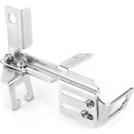 2-teilige verchromte Gaszug- und Kickdown-Kabelhalterung für Chevy SBC/BBC Holley-Motoren (1/5)