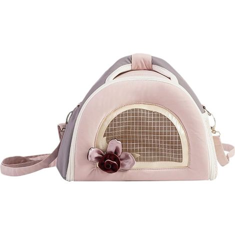 Kleintier-Tragetasche, atmungsaktives, bissfestes Material, ergonomischer Griff, verstellbarer Gurt, für Nagetiere und Kaninchen (1/5)