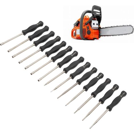 Kit de réglage de carburateur en 14 pièces compatible avec les débroussailleuses Poulan, STHIL, Echo, Ryobi, Troy Bilt et tronçonneuses pour petits moteurs 2 temps. (1/5)