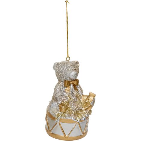 Colgante de abeto con forma de oso o caballo, de resina dorada, 9 cm - Feeric lights & christmas (1/5)