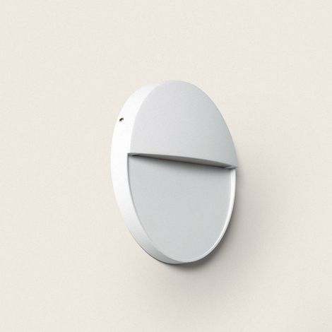 Applique da esterno LED 3W Superficie Circolare Jade 4000K Bianco Bianco Naturale