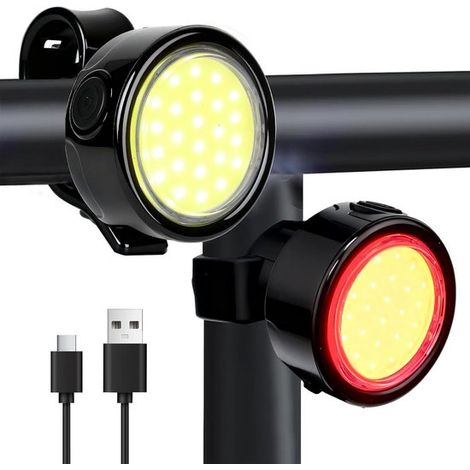 Iluminación delantera y trasera para bicicleta - Luz para bicicleta - Luces para bicicleta - Juego de iluminación (1/5)
