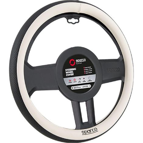 COUVRE VOLANT NOIR/ BLANC SPARCO ASPECT ORIGINE z