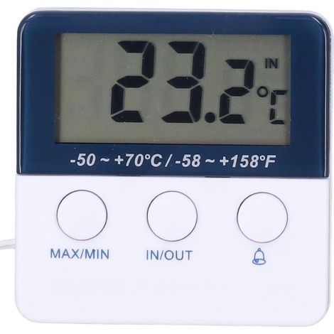 Thermomètre-hygromètre 2 en 1, mode °C/°F, haute précision, alarme de température haute et basse. (1/5)