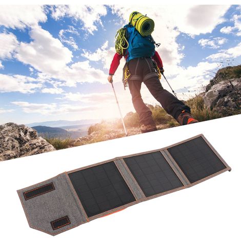 Le chargeur solaire extérieur USB en silicium monocristallin 10 W 5 V est idéal pour recharger vos appareils lors de vos sorties en camping, en randonnée, etc. (1/5)