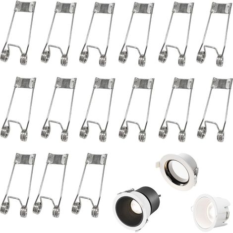 15 Pcs 50x18mm Light Emitting Diode Spring Clips Ceiling Light Clips Spring Clips Ceiling Light Fixture Clips Silver 50x18mm (1/5)