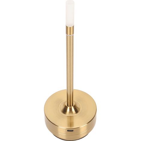 Kabellose LED-Tischleuchte mit Berührungssensor, tragbar, wiederaufladbar über USB Typ-C, Nachtlicht für Restaurants, Bars und Zuhause, Gold (1/5)