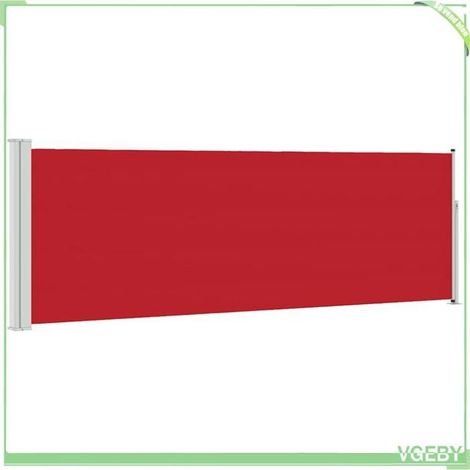 Auvent latéral rétractable de patio - FAFEICY - 48373 - 100 x 300 cm - Rouge/support gris - Manuel (1/5)